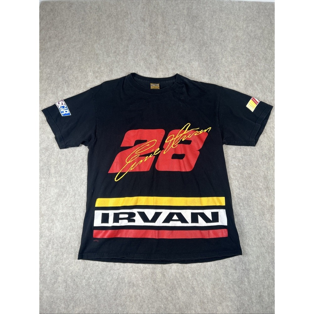 Ernie Irvan 1990s Nutmeg Mills AOL NASCAR T‎ Shirt XL
